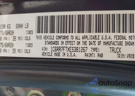 2014 Ram 1500 Express from USA, damaged, VIN 1C6RR7FTXES381267